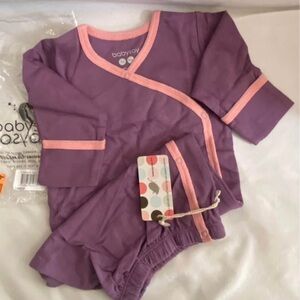 Baby Soy Kimono Sleep Sac Bodysuit Eggplant purple Kids Pajamas Onesie BNWT